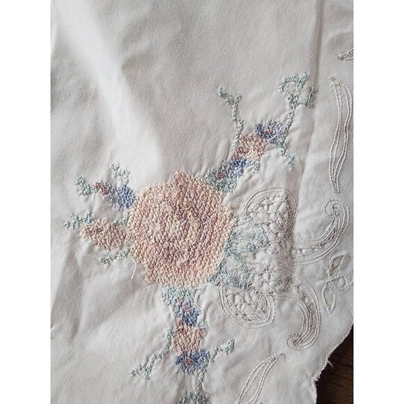 Handmade Valance Cross Stitch Curtains Set of 2‎ - 58.5" x 14.5" - Picture 6 of 7